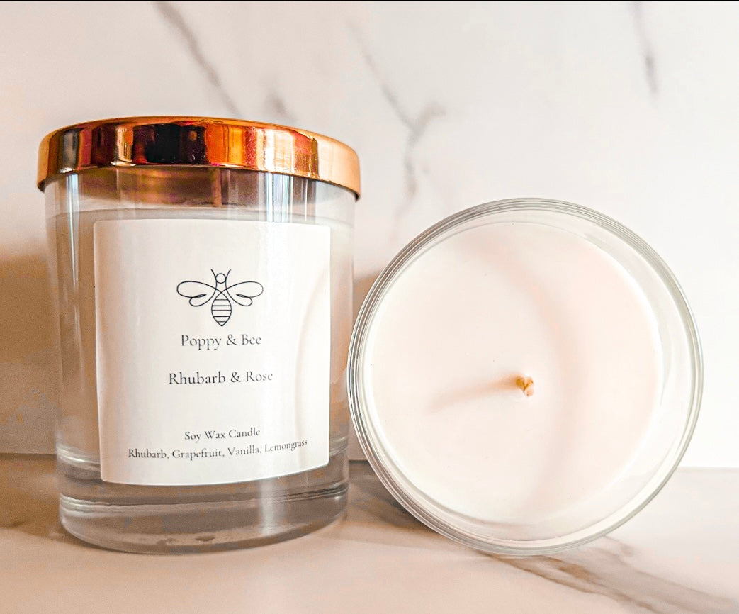 Rhubarb & Rose 20cl Candle