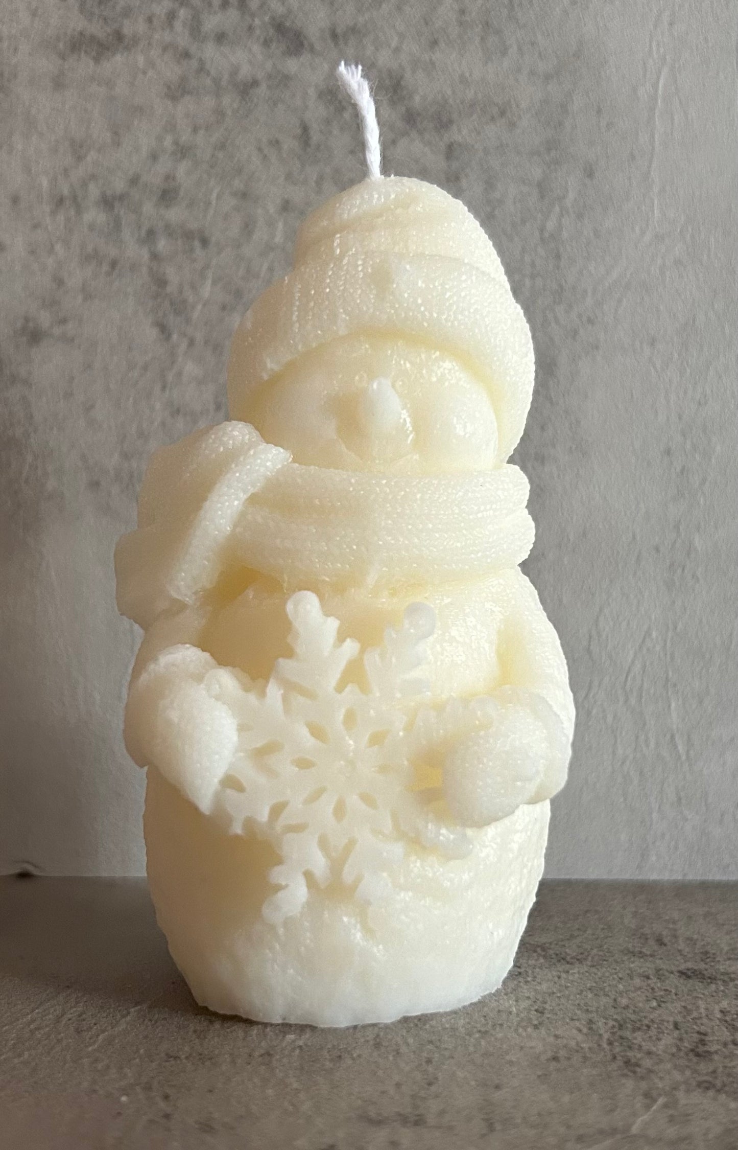 Snowman Pillar Candle