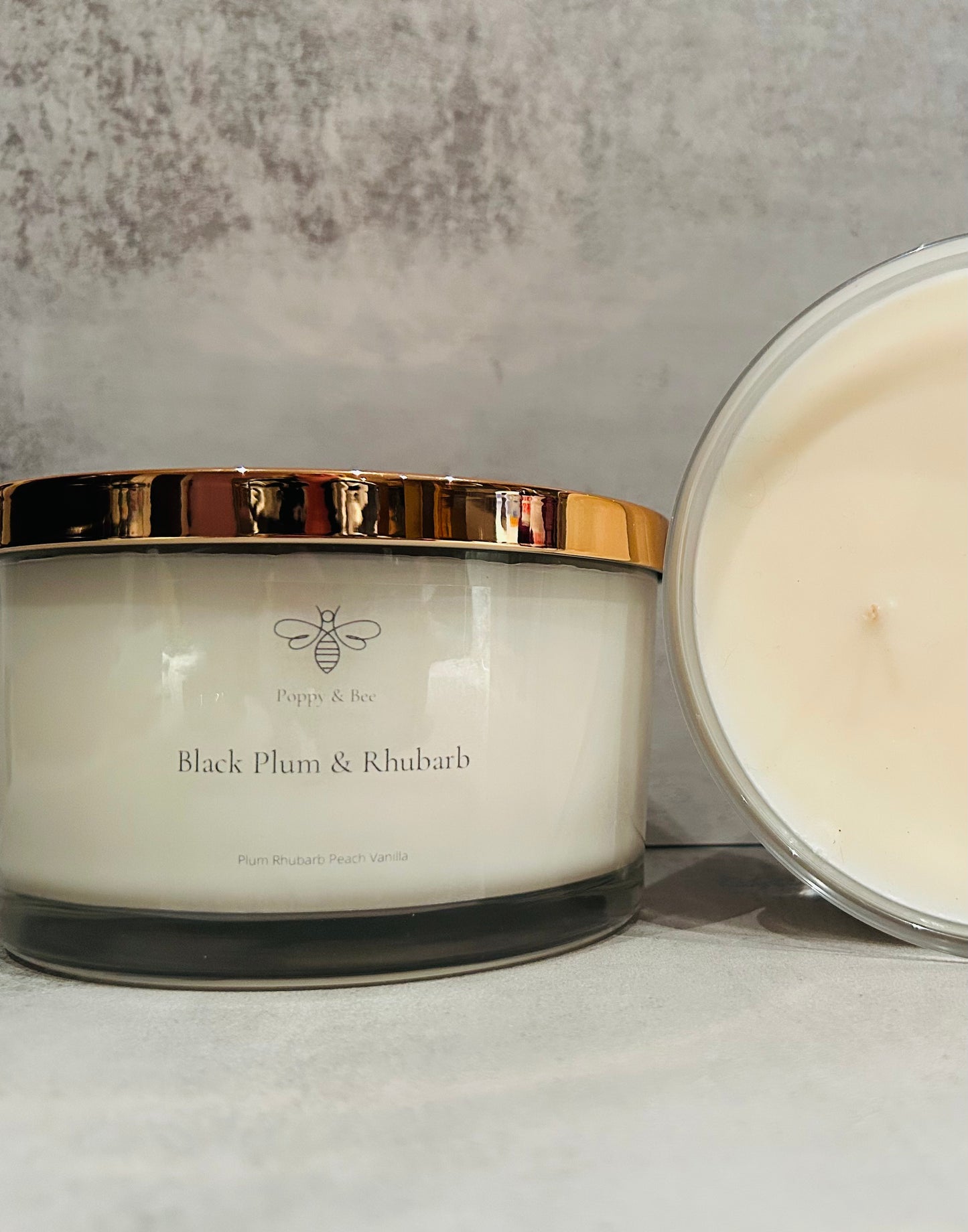 Black Plum & Rhubarb Triple Wick Candle